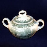 Burgenland green Sugar Bowl with Lid as good as new