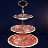 Rusticana red Cakestand Plates 36,5 cm as good as new
