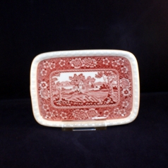 Rusticana red Butter Plate 18 x 13 cm very good