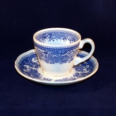 Burgenland blau Kaffeetasse mit Untertasse sehr gut