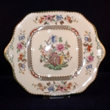 Chinese Rose Sandwich Plate with Handle 28 x 24,5 cm very good