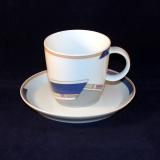 York Cubic Coffee Cup with Saucer very good