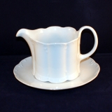 Mobijou white Gravy/Sauce Boat with Underplate as good as new