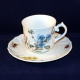 Bouquet Kaffeetasse blaue Blume mit Untertasse sehr gut