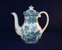 Wedgwood Asiatic Pheasants green Coffee Pot with Lid 19 cm used