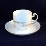 Asimmetria Weissgold Kaffeetasse mit Untertasse sehr gut