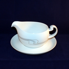 Assimetria white gold Gravy/Sauce Boat with Underplate very good