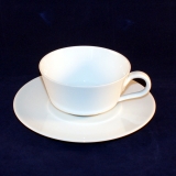 Louvre weiss Teetasse friesisch mit Untertasse gebraucht