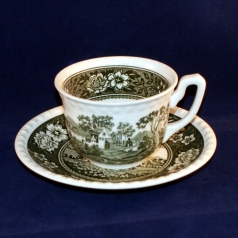 Rusticana green Coffee Cup with Saucer used