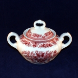 Fasan red Sugar Bowl with Lid as good as new