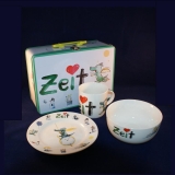 Echtwerk Tabaluga Time Mug, Dessert/Sald Plate and Breakfast/Cereal Bowl in Gift Box as good as new