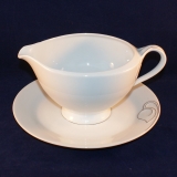 Chloe Fleuron Burgund Gravy/Sauce Boat with Underplate as good as new