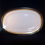 Dekor 25015 Cobalt Blue with Pearl Pattern and golden border Oval Serving Platter 38 x 25 cm as good as new