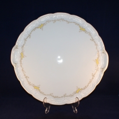 Viktoria gelb-gold Dekor 1262 Tortenplatte mit Griff 32 cm neuwertig