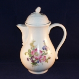 Dresden Coloured Flowers Coffee Pot with Lid 20 cm as good as new