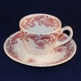 Valeria red Coffee Cup with Saucer used