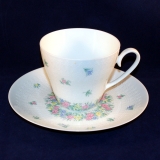 Romanze bunte Blume Kaffeetasse mit Untertasse neuwertig