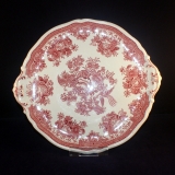 Fasan red Cake Plate with Handle 26 cm used