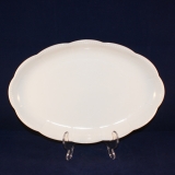 Perlrand weiss Platte oval 30 x 20 cm gebraucht