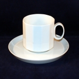 Polygon white Coffee Cup with Saucer very good