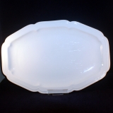 Jugendstil Paul Müller weiss Platte oval 38,5 x 26 cm gebraucht