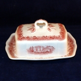 Burgenland red Butter dish with Cover very good