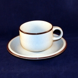 Family Mocca Tea Cup with Saucer used