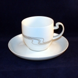 Asimmetria Weissgold Kaffeetasse mit Untertasse neuwertig