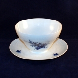 Romanze blue Gravy/Sauce Boat with Tray as good as new