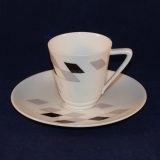 Diadem black Raute Espresso Cup with Saucer as good as new