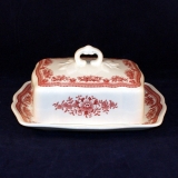 Fasan red Small Butter dish with Cover as good as new