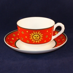 Paloma Picasso Sun, Moon and Stars Teetasse mit Untertasse rot sehr gut