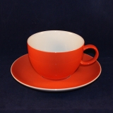 Sunny Day Red Tea Cup with Saucer as good as new