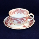 Valeria red Tea Cup with Saucer used