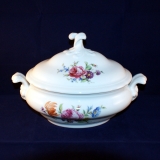 Maria Theresia Coloured Flower Oval Serving Dish/Bowl with Lid as good as new