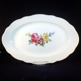 Maria Theresia Bunte Blume Platte oval 35 x 23 cm gebraucht