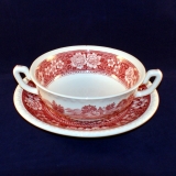 Rusticana red Soup Cup/Bowl with Saucer as good as new