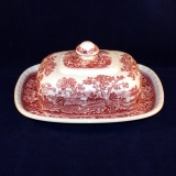 Rusticana red Butter dish with Cover as good as new