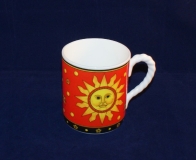 Paloma Picasso Sun Moon and Stars Mug red 8,5x 7,5 cm as good as new