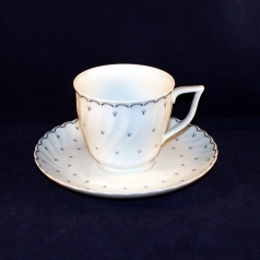 Princess blau weiss Kaffeetasse mit Untertasse neuwertig