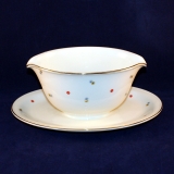 Scattered Flowers Gravy/Sauce Boat with Tray used