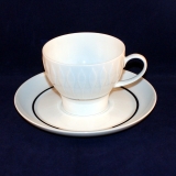 Lanzette Platin Kaffeetasse mit Untertasse sehr gut