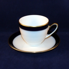 Olivia 63 Kobaltblau Gold Kaffeetasse mit Untertasse sehr gut