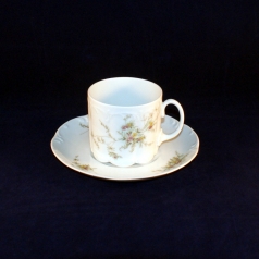 Mon Bijou Green Tendril Coffee Cup with Saucer as good as new