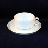 Polygon white Tea Cup with Saucer as good as new