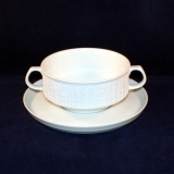 Arcta white Soup Cup/Bowl with Saucer very good
