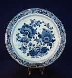 Delft Wandteller Blumen 31 cm neuwertig