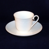 Fiori white Coffee Cup with Saucer as good as new