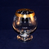 Goldrand matt Cognacglas 10 cm neuwertig