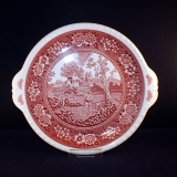Rusticana red Cake Plate with Handle 29 cm used